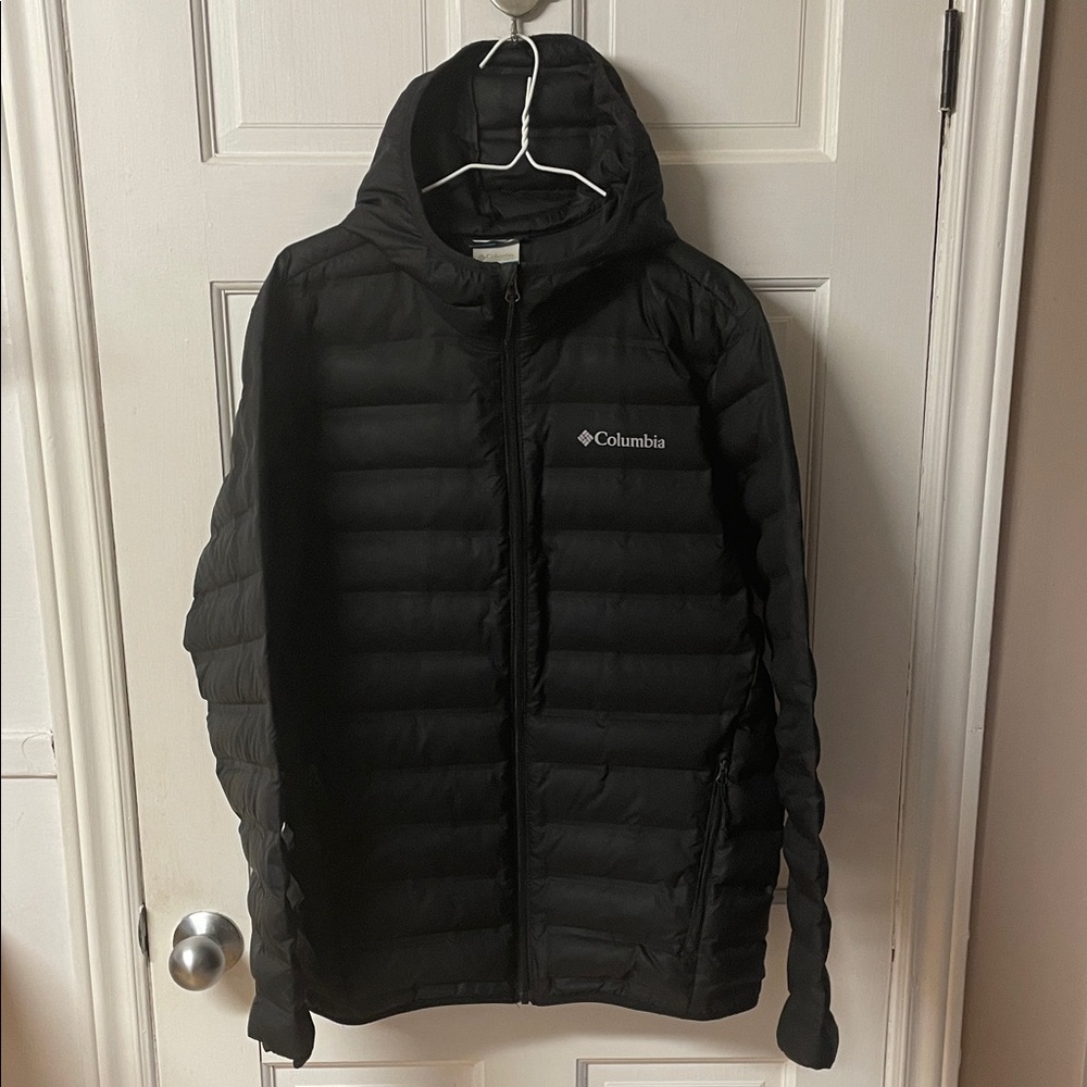 Columbia Black Hooded Puffer Jacket